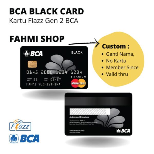 Custom BCA Black Kartu etoll