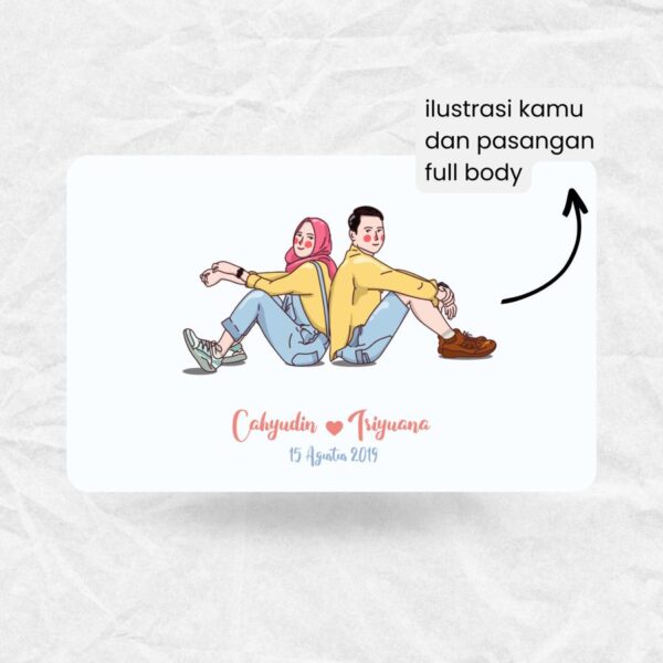 Emoney Custom Print Desain Kartun Couple v2 - Image 2