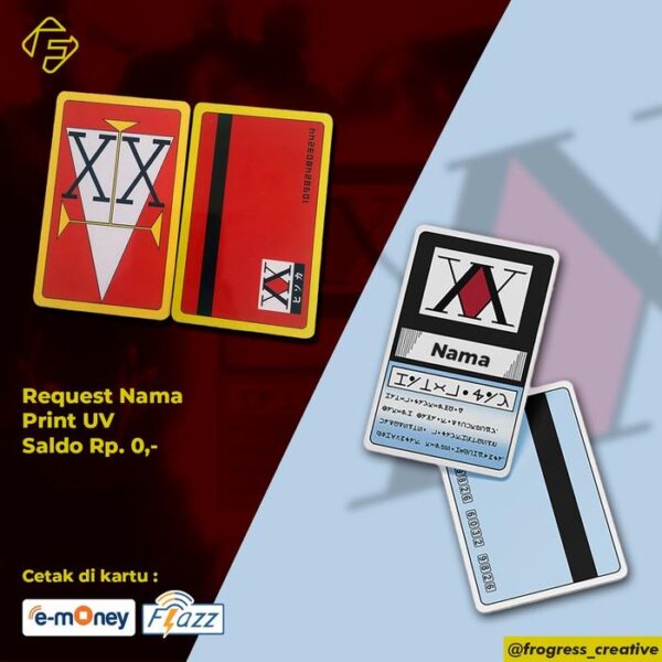 Emoney Flazz Desain Kartu license Hunter X Hunter Anime