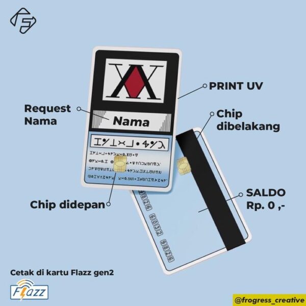 Emoney Flazz Desain Kartu license Hunter X Hunter Anime - Image 2