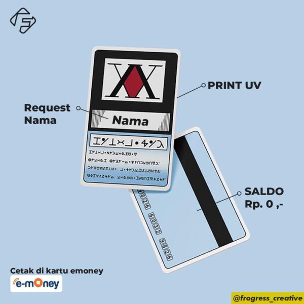 Emoney Flazz Desain Kartu license Hunter X Hunter Anime - Image 3