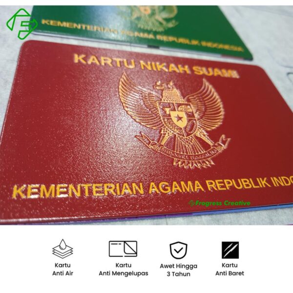 Cetak Kartu Nikah Baru Hijau Cover Buku Nikah PVC - Image 2