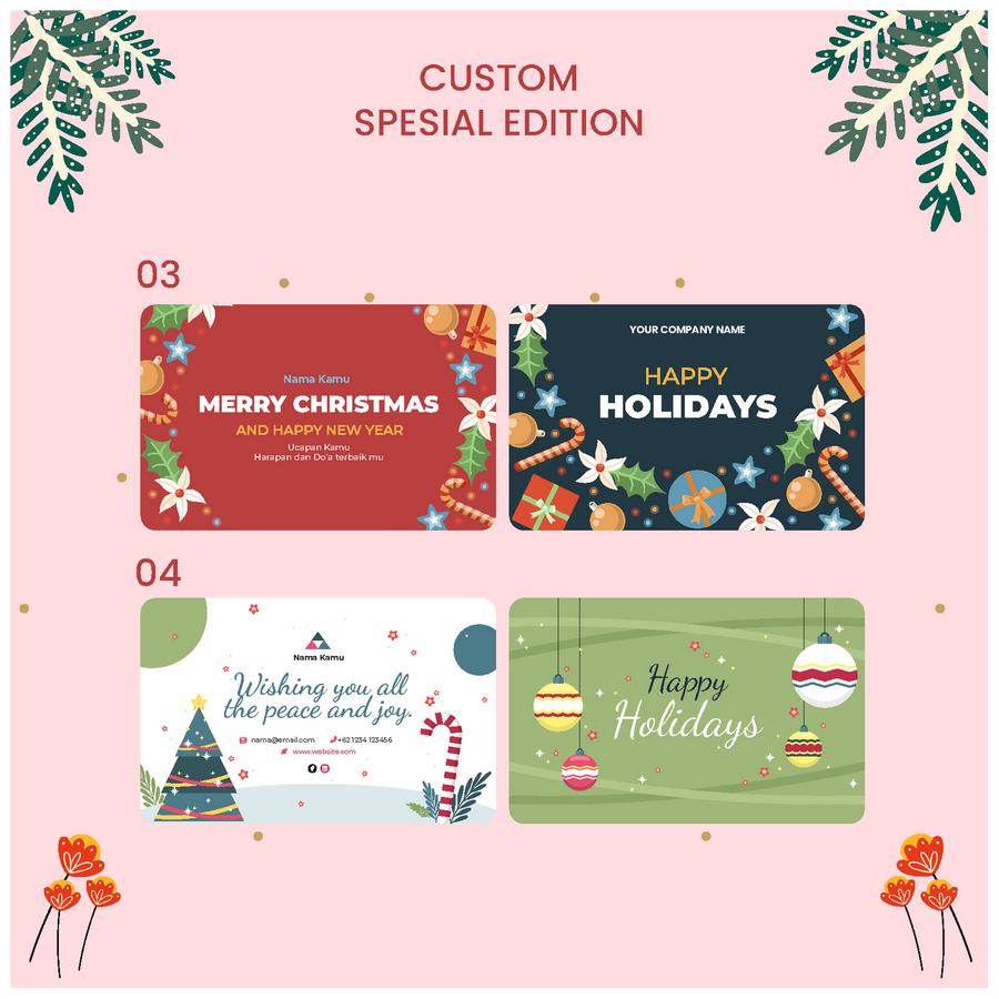 Cetak kartu ucapan selamat natal Etoll PVC Print UV - Image 3